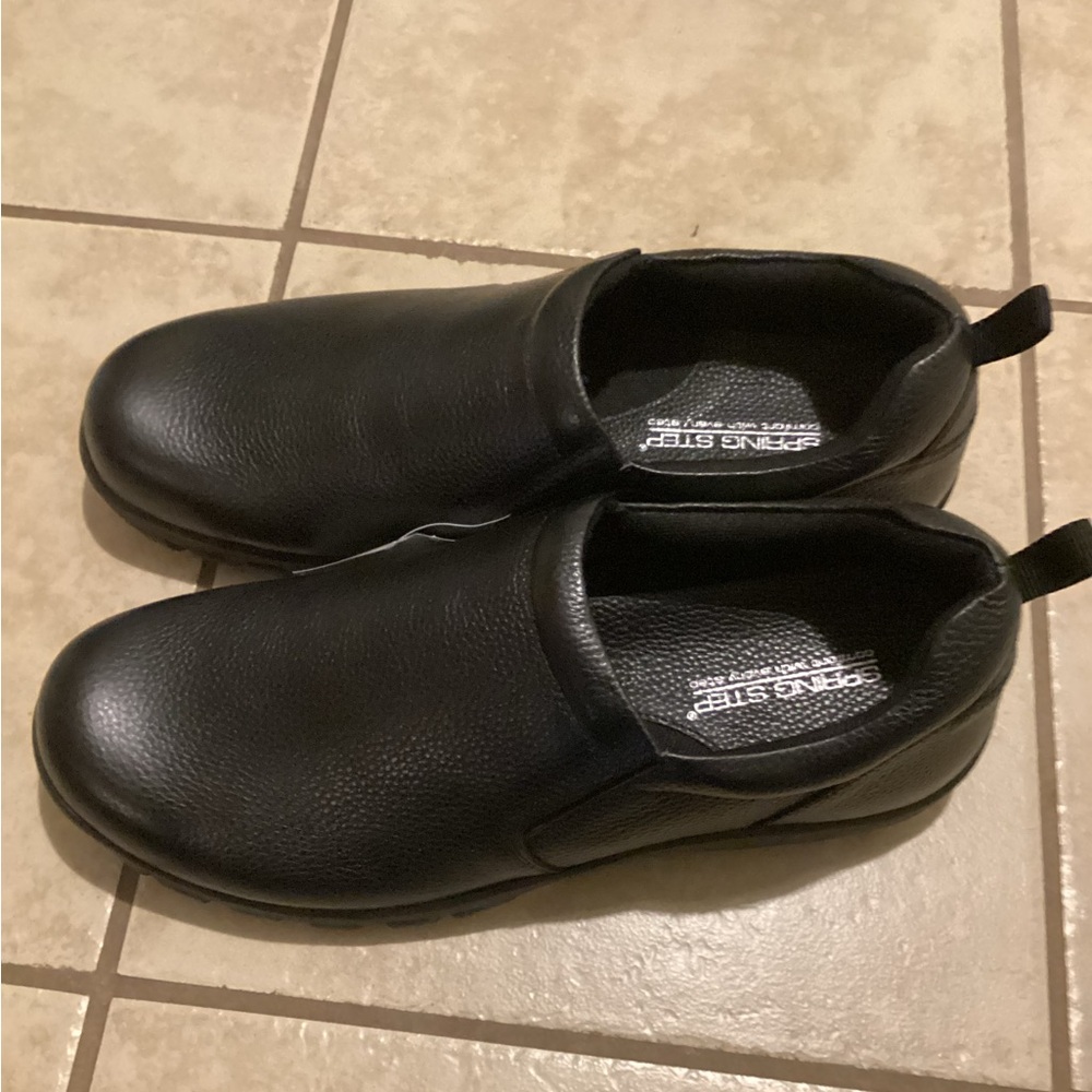 Spring Step Black Shoes Elegant Design All-Day Comfort